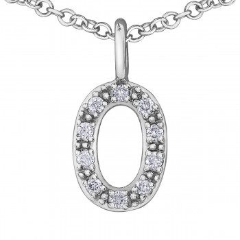 Pendentif lettre diamants 10kt DD7530