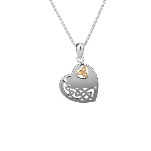 Celtic Heart sterling silver and 10kt Keith Jack PPX3640