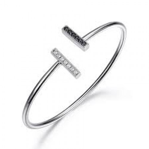 Bracelet argent ELLE avec pierres